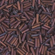 Miyuki Bugle 6mm Beads - Matted metallic copper BGL2-2005